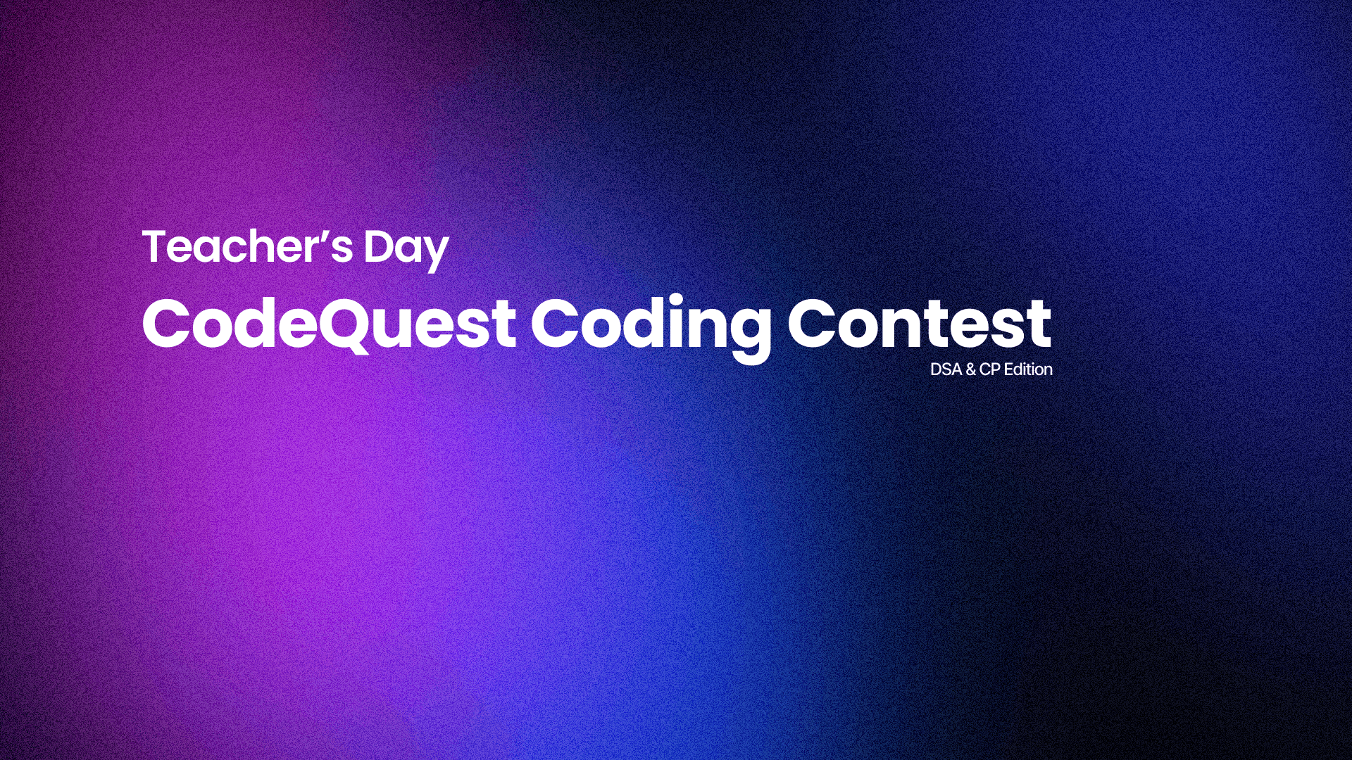 CodeQuest - Teacher's Day Coding Contest